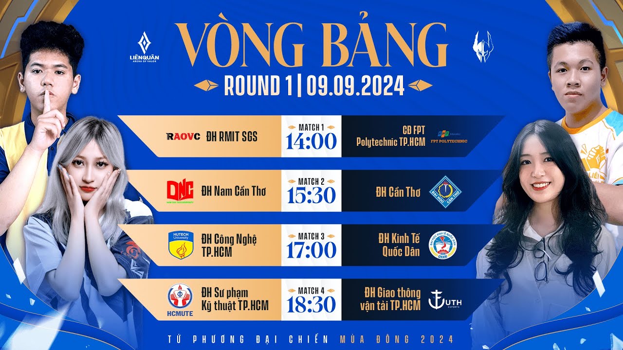 TRỰC TIẾP | ĐH CÔNG NGHỆ TP.HCM VS ĐH KINH TẾ QUỐC DÂN |  TỨ PHƯƠNG ĐẠI CHIẾN MÙA ĐÔNG 2024 | 09/09