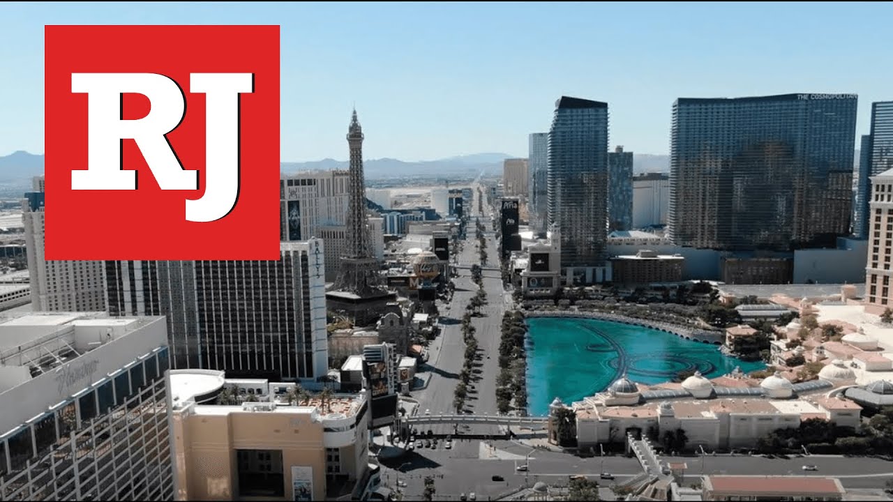 An empty Las Vegas Strip from the air &ndash; Drone Video