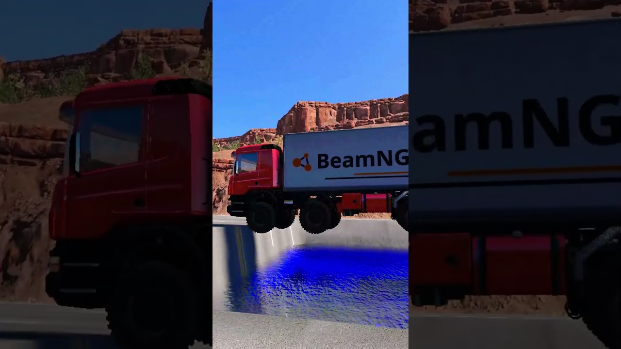 Trucks vs Patholes #85 BeamNG.Drive #carcrash #beamng #beamngdrive #beamngturbo