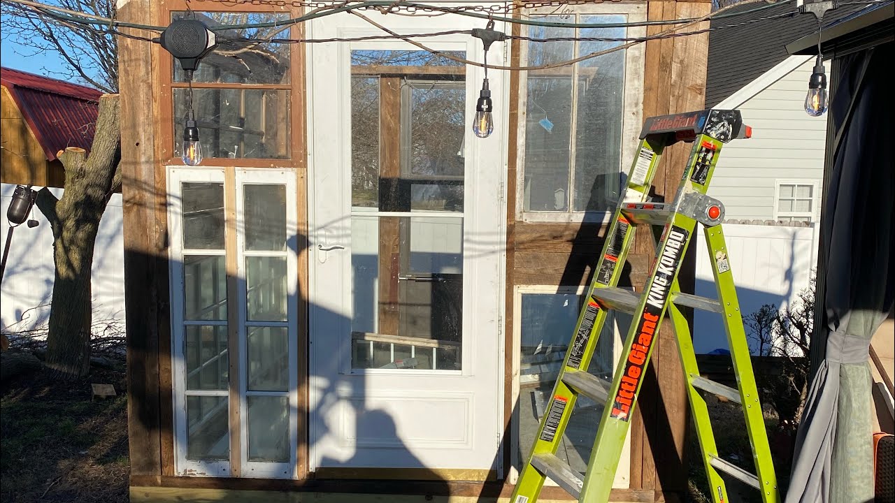 Greenhouse Project, part 5.  The walls are up!  Meet Cookie.  