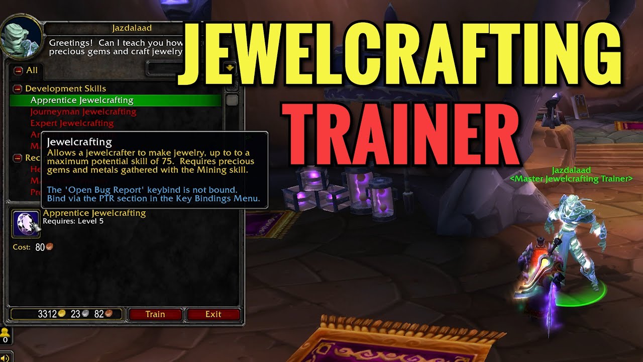 Stormspire Jewelcrafting Trainer Location (WoW TBC)