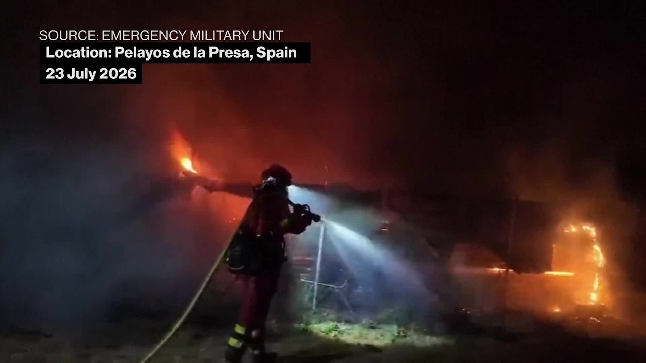 Firefighters Try to Contain Wildfires in Madrid Region