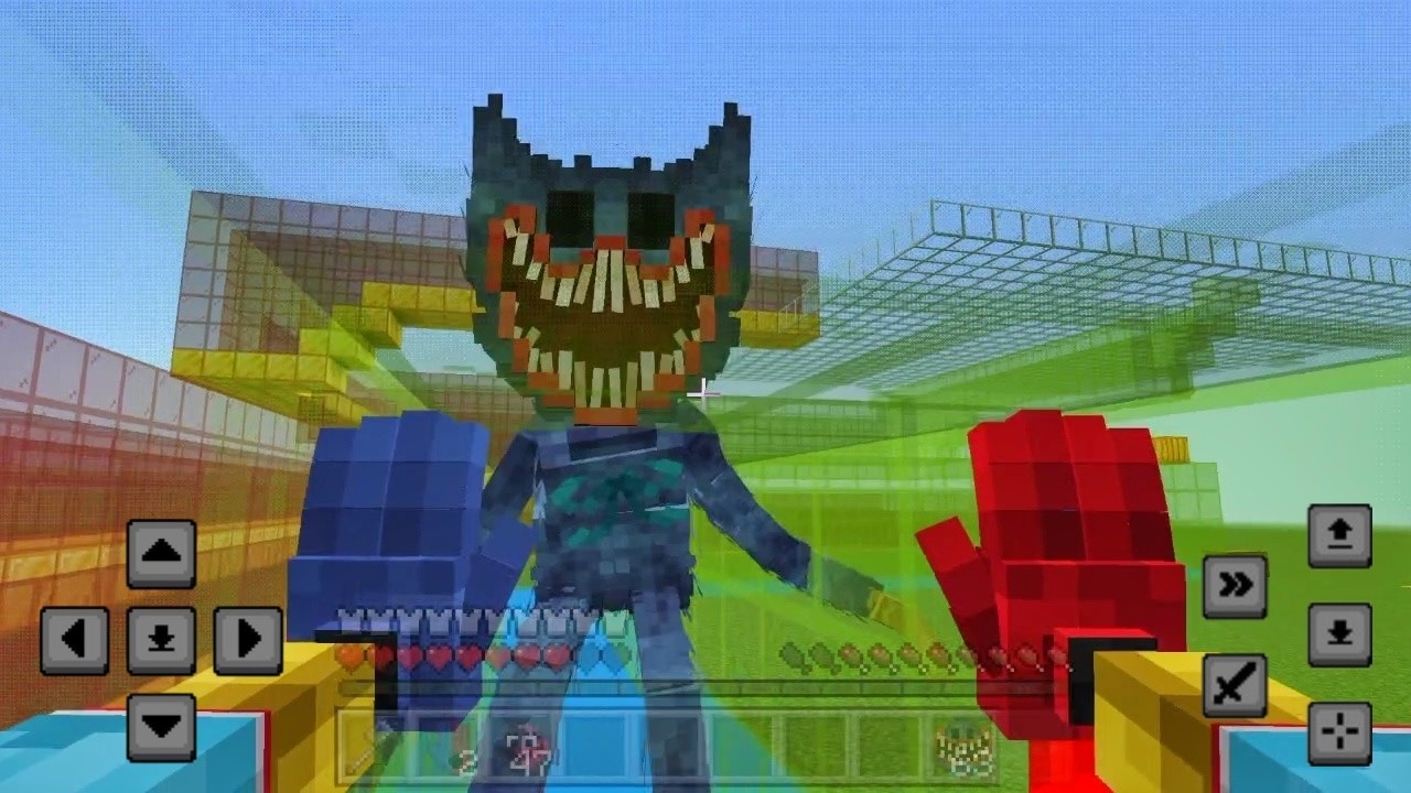 Poppy Playtime V7 Chases Maze in Minecraft PE