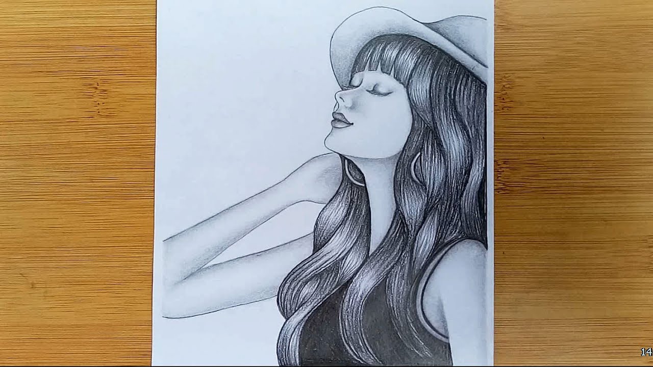 How to draw a Girl with pencil sketch step by step