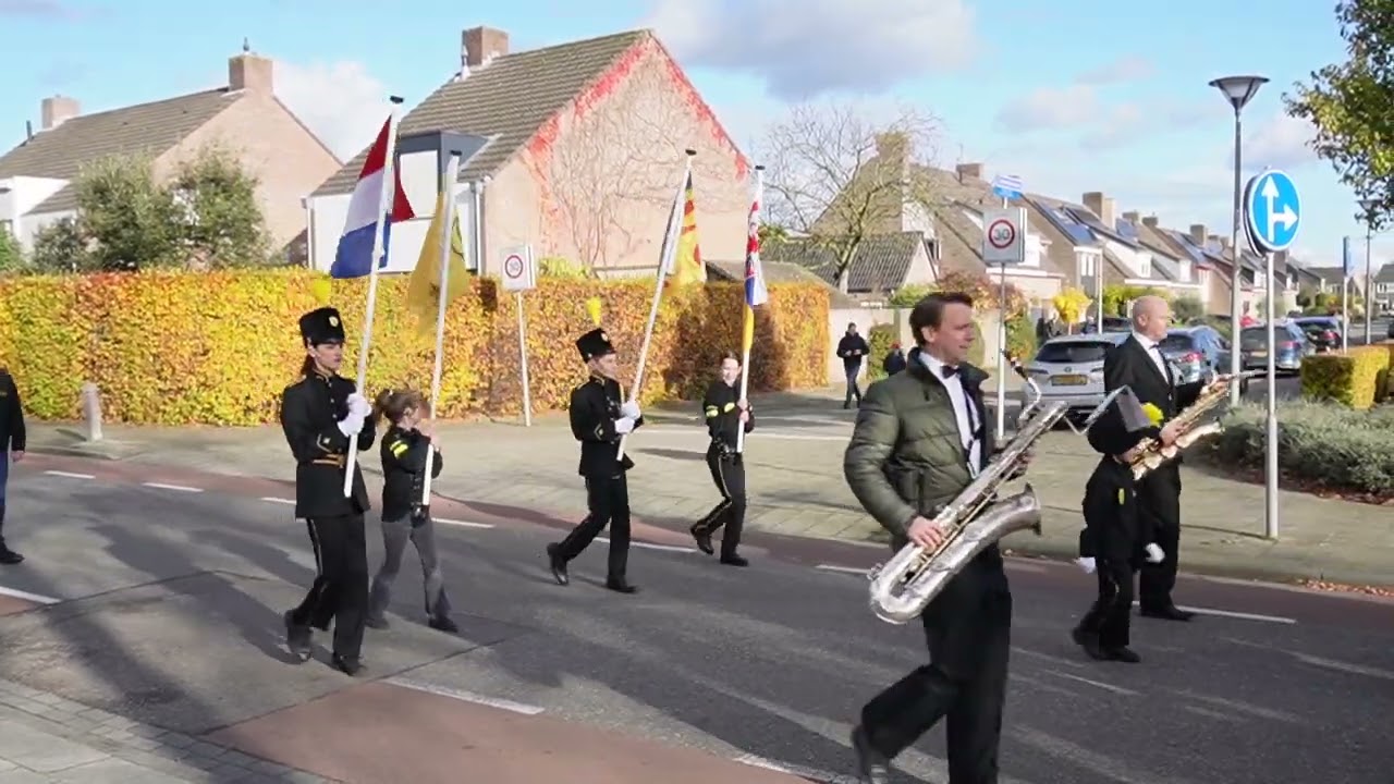 Schutterij en Harmonie samen met de intocht van Sinterklaas
