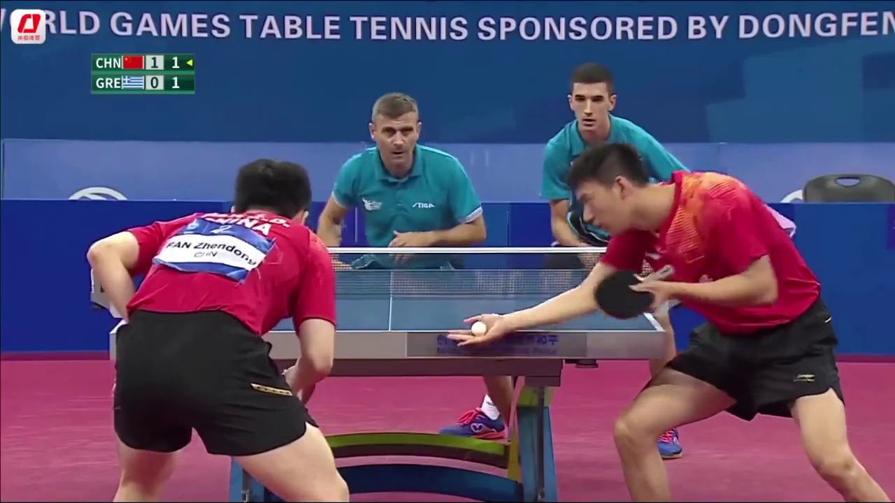 2019 World Military Games Highlights Fan Zhendong, Zhou Yu vs K. Kreanga, G. Stamatouros