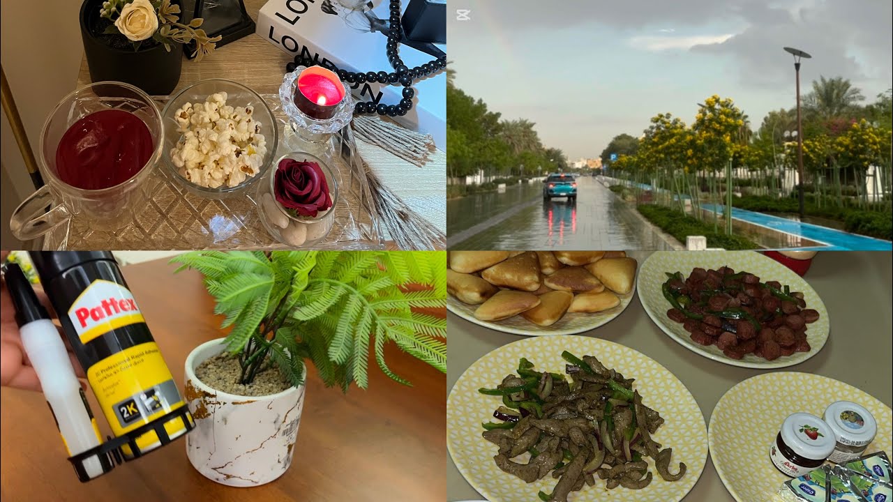 روتين صباحي ويوم ممطر ☔️ | تنظيف وطبخ وطلعة + فشار وماتشا.. وجربت منتج بطل 👌😍