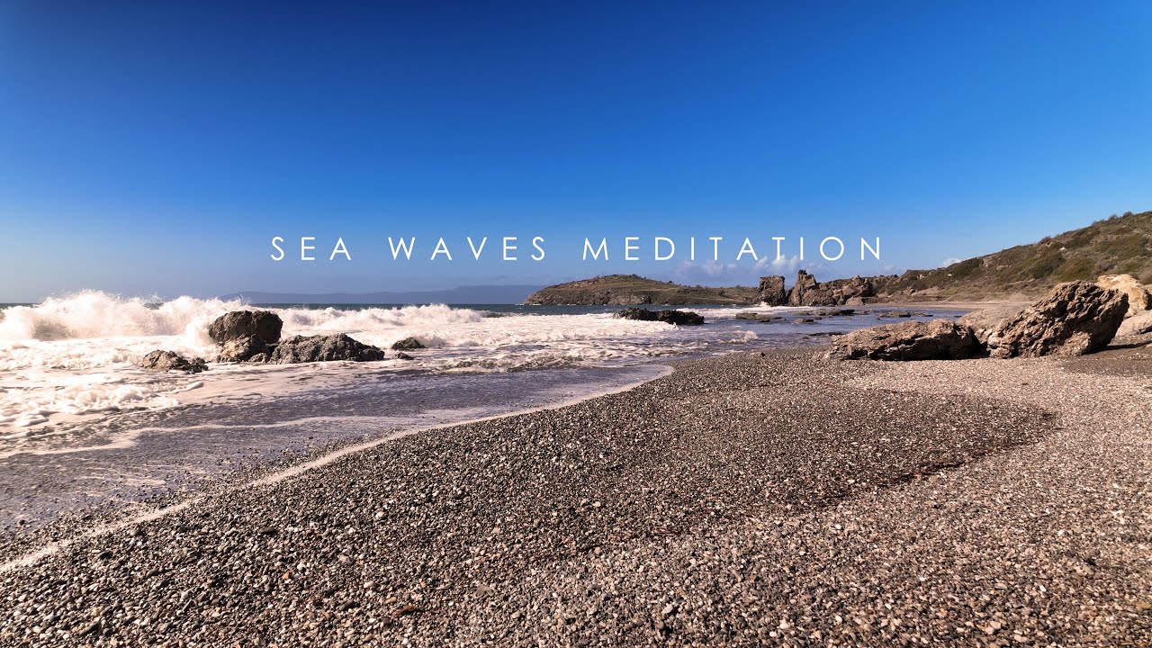 Sea Sounds for Meditation 🌊 | Aegean Sea Ambience | 1 Hour Nature ASMR