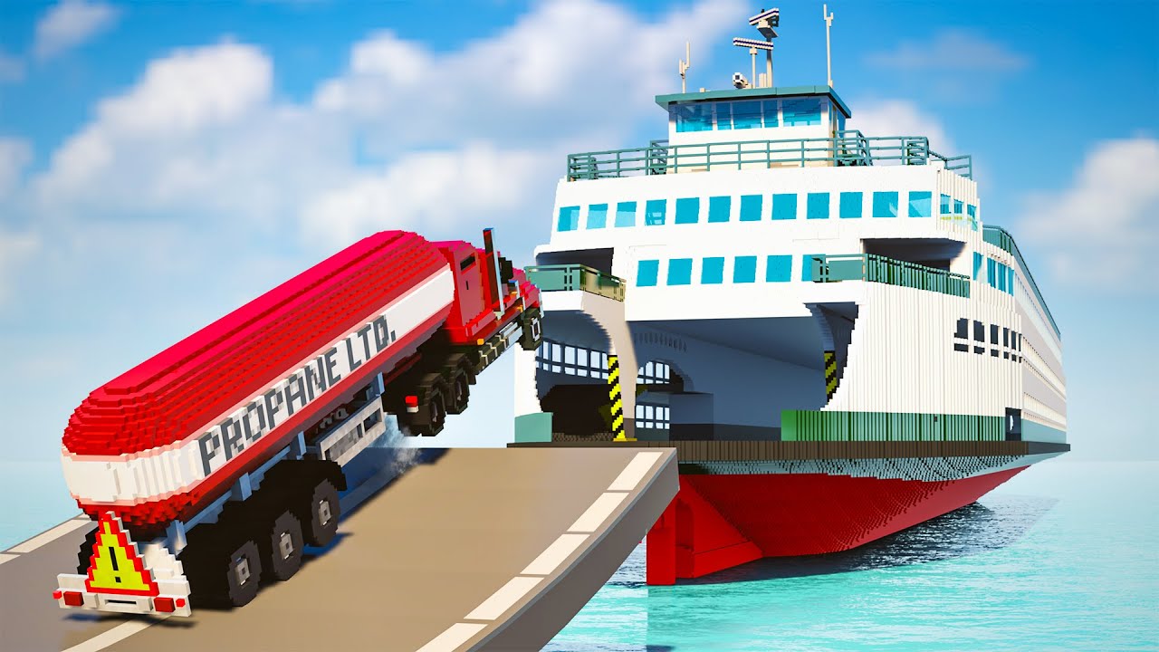 Cars vs Giant Ferry | Teardown