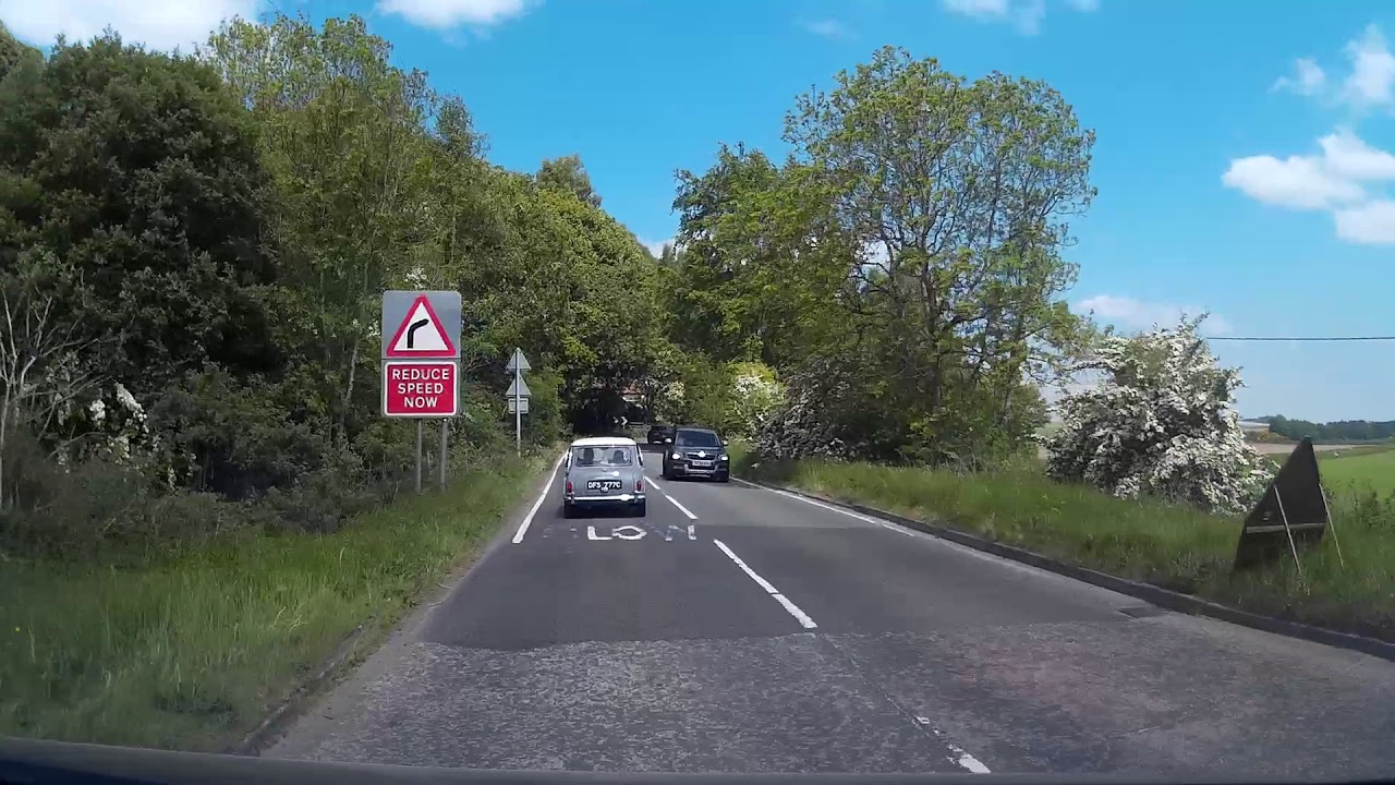 Spring Drive A9 And B9099 Roads To The Mills In Stanley Perthshire Scotland