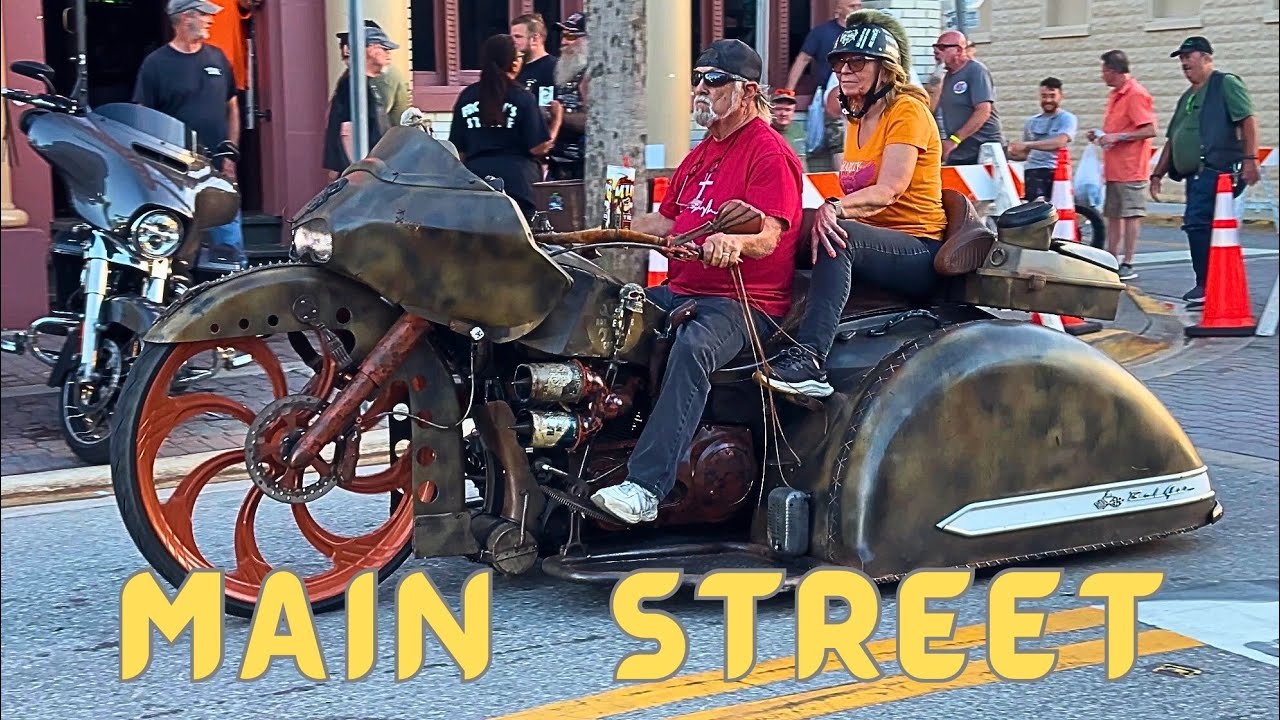 Main Street During Daytona Bike Week 🔥 Motorcycle Action #DaytonaBikeWeek #Motorcycles