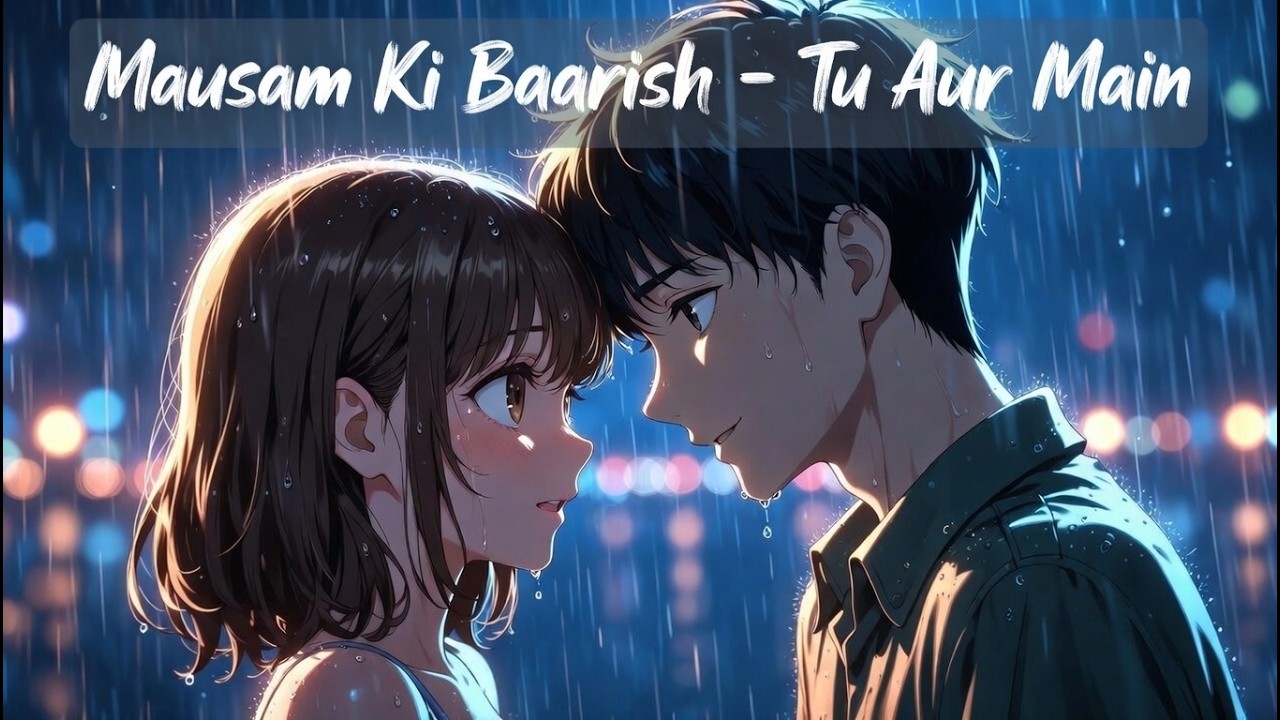Mausam Ki Baarish | Tu Aur Main 💔🌧️ | Romantic Hindi Rain Love Song | Anime Aesthetic