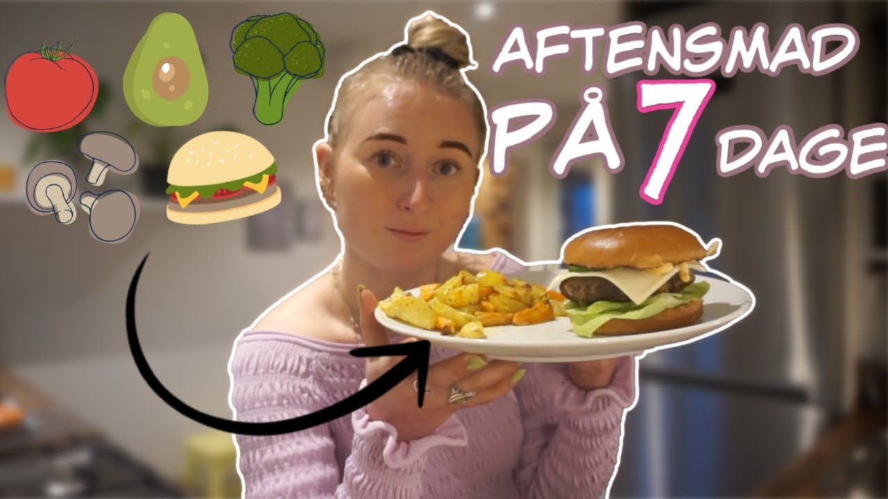 HVAD JEG SPISER TIL AFTENSMAD PÅ EN UGE | rydder ud i køleskab.