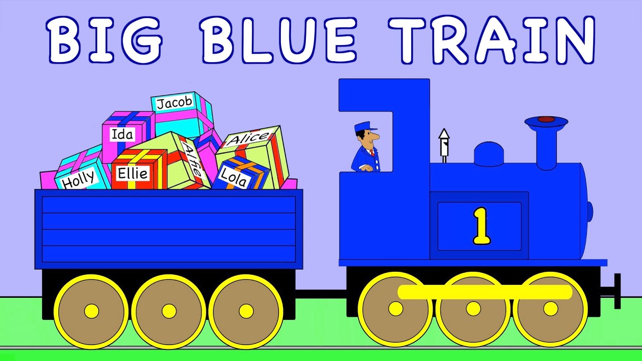 Big Blue Train | TRAIN SONG | Big/Small | Nursery Rhyme | @rainbowrabbitsongs | #rainbowrabbitsongs