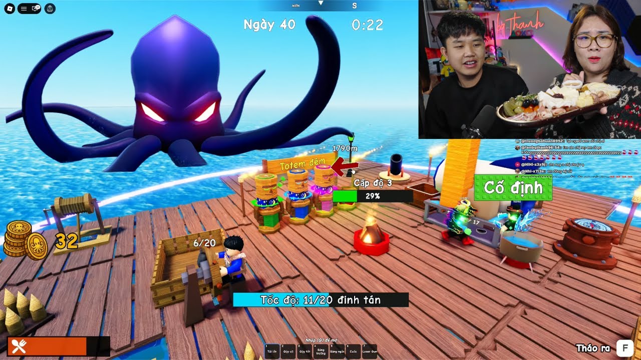 bqThanh và Ốc Stream sinh tồn 101 ngày bằng bè trên biển 🐙 Raft 101 Survival