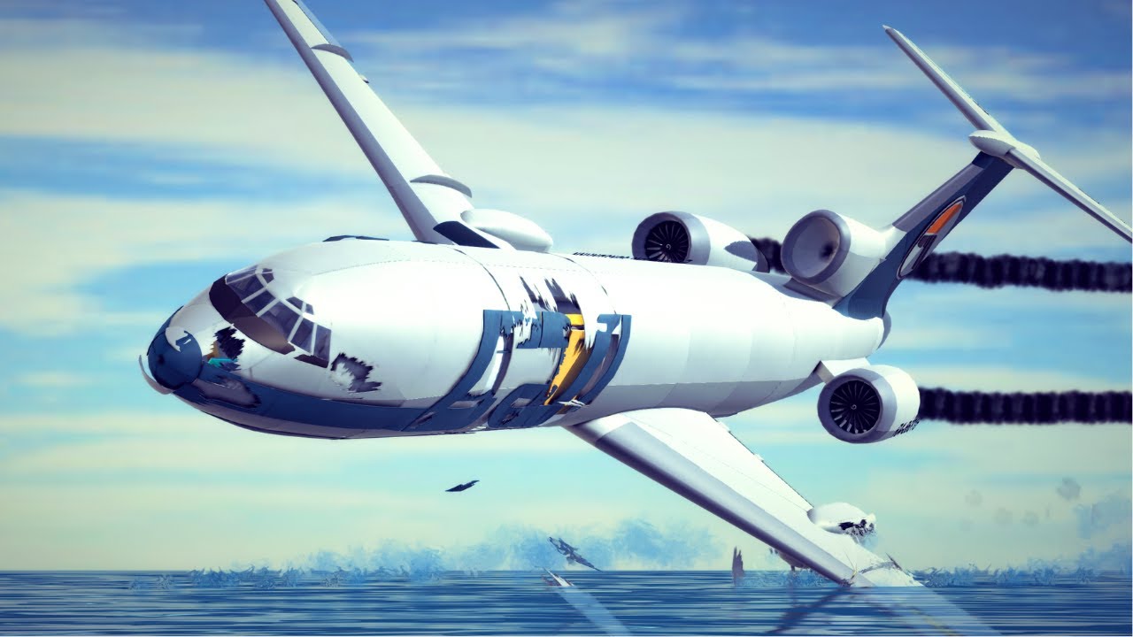 Airplane Crashes With CVR #7 (Pilot Sounds) | Besiege