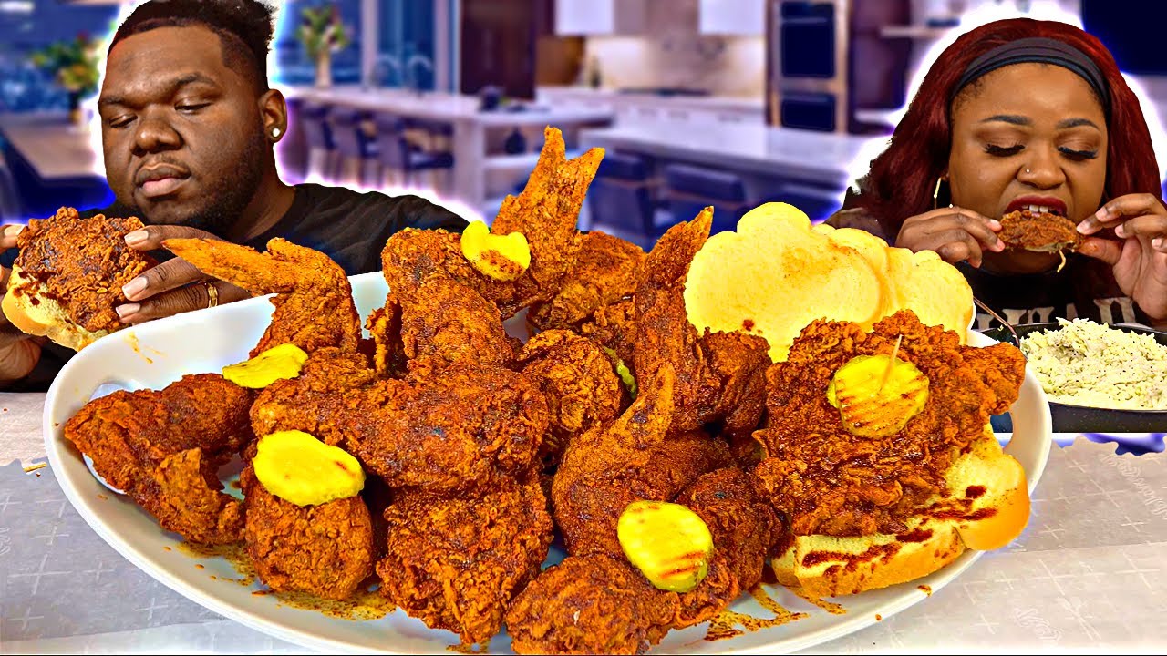 AJ'S HOMEMADE HOT FRIED CHICKEN!! | HASHTAG THE CANNONS | MUKBANG EATING SHOW