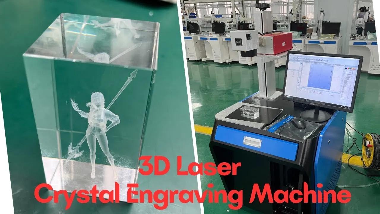 Máquina de grabado de cristal láser 3D | máquina de marcado láser ultravioleta