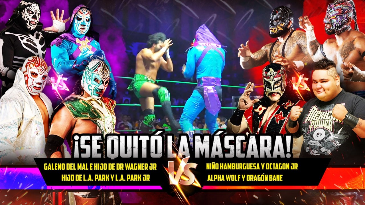 SE QUITÓ LA MÁSCARA🔴| HIJO DE DR WAGNER JR, GALENO vs OCTAGÓN JR vs LA PARK vs NIÑO AMBURGUESA #aaa