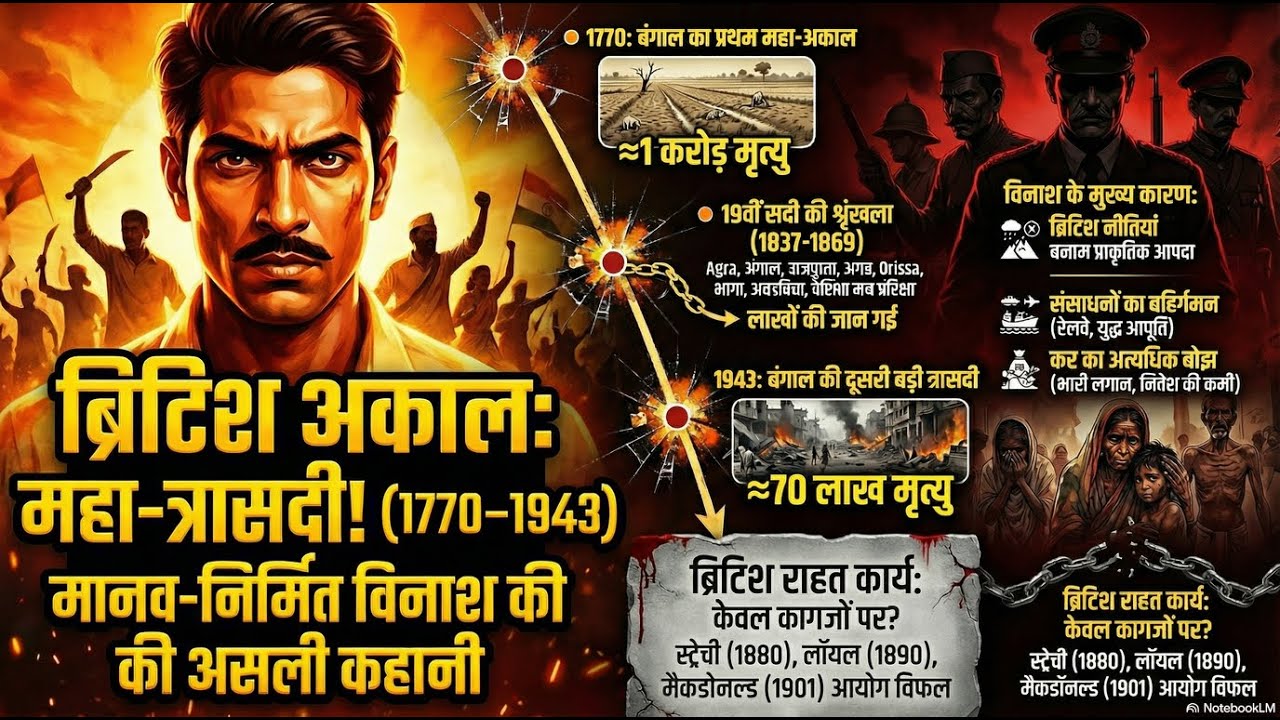 ब्रिटिश भारत में अकाल (1770–1943) | Man-Made Famines
