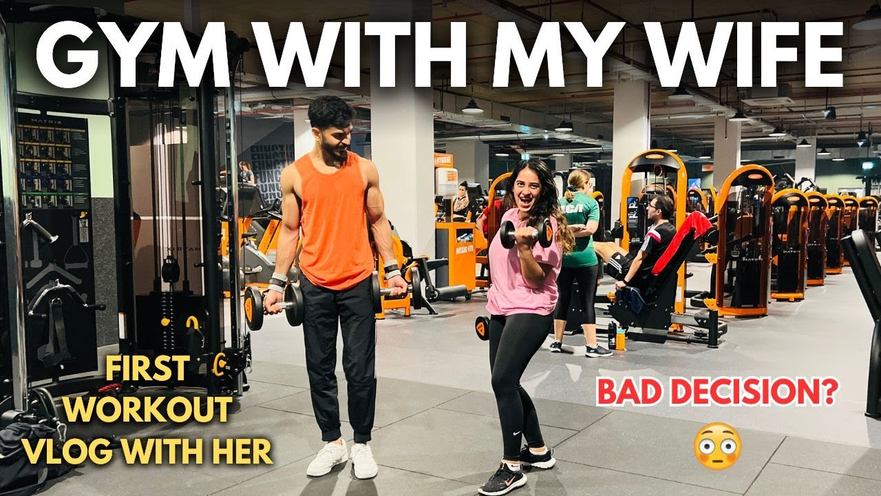 Trolling my wife for a day 😂 | Indian Couple in Gym | First workout vlog 💪🏻