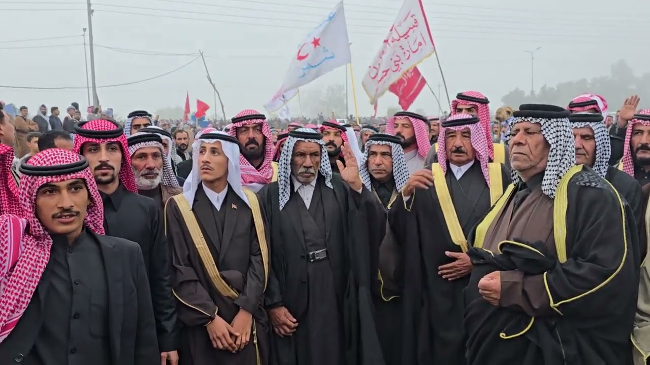 الشيخ عيدان محمد ال رطان شيخ عشيرة العذية في مضارب قبيلة البعيج بوفاة الشيخ سعدون سعران ال كايم 