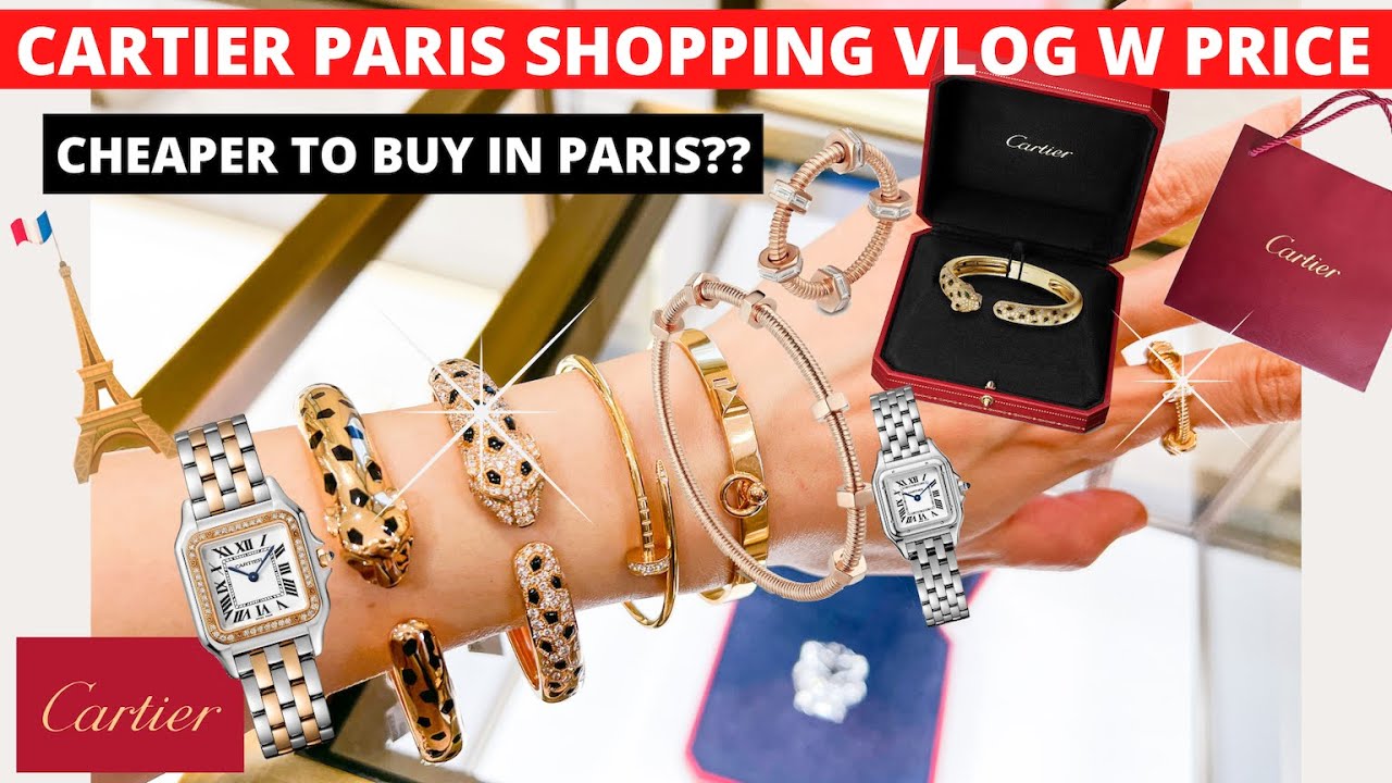 CARTIER SHOPPING VLOG WITH PRICE | Cartier Paris shopping | Panthere bracelet, ecrou bracelet etc