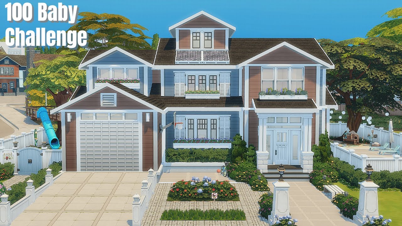 100 Baby Challenge House 🍼 | The Sims 4 | Stop Motion Build | No CC