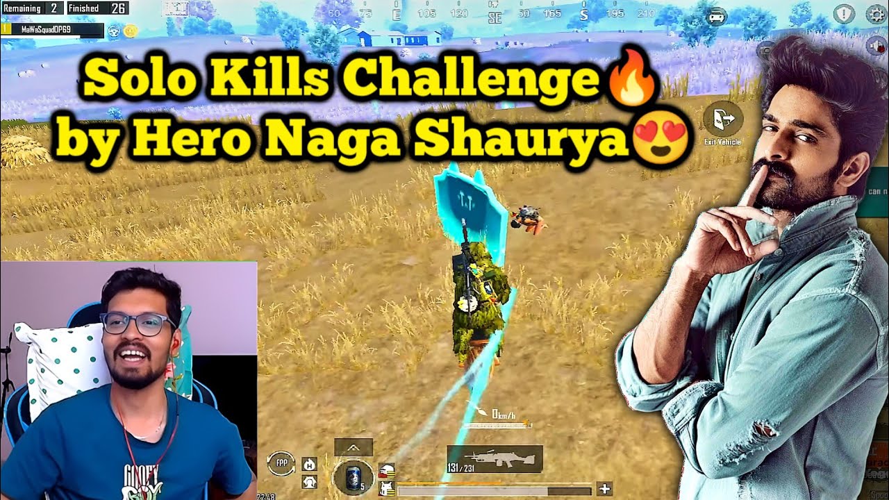 Hero Naga Shaurya Challenge to Telugu Guy YT🔥, Solo vs Squad Highlights
