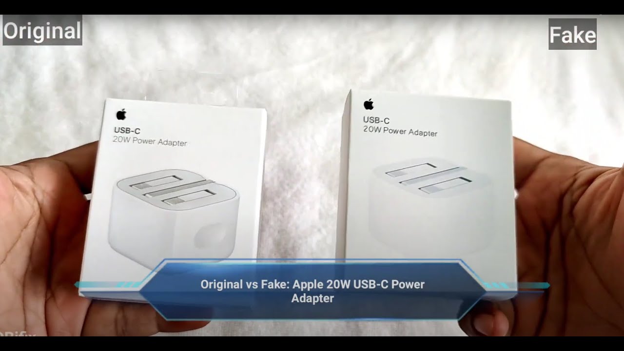Original vs Fake Apple 20W USB-C Power Adapter