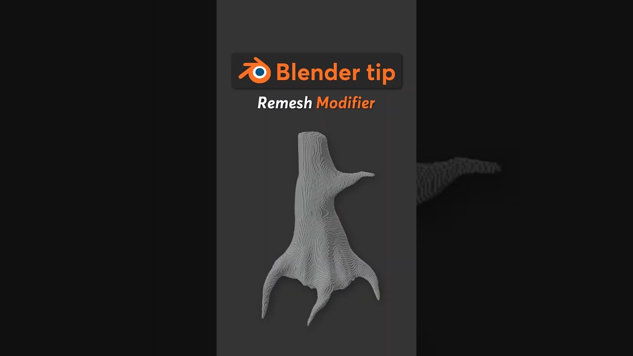 Remesh Modifier  | Blender tip #23 #BlenderTip #short #Remesh
