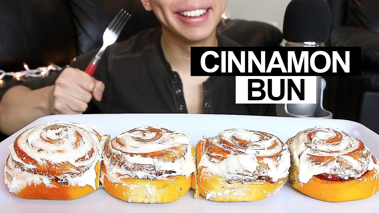 ASMR CINNAMON BUN ─ Chewy & Sticky | Cinnamon Rolls Mukbang, Eating Show, Eating Sounds, Smacking