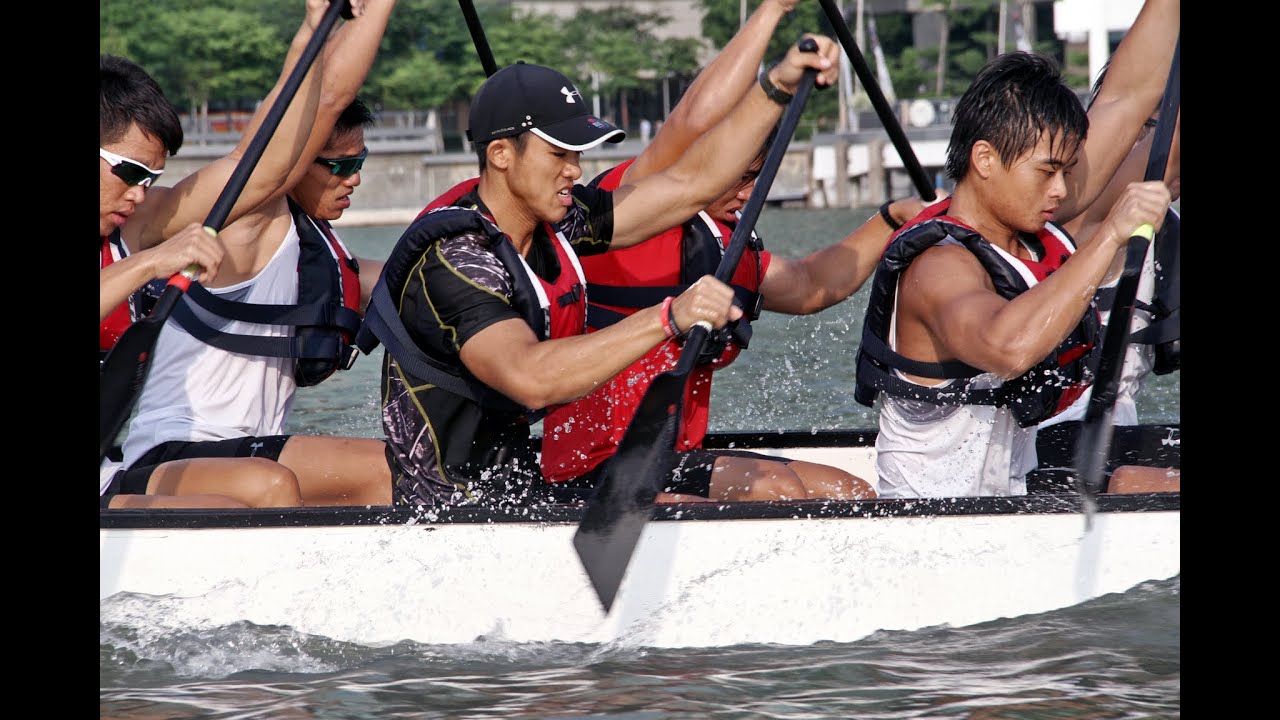 Singapore&rsquo;s national men&rsquo;s dragonboat team training for the SEA Games.