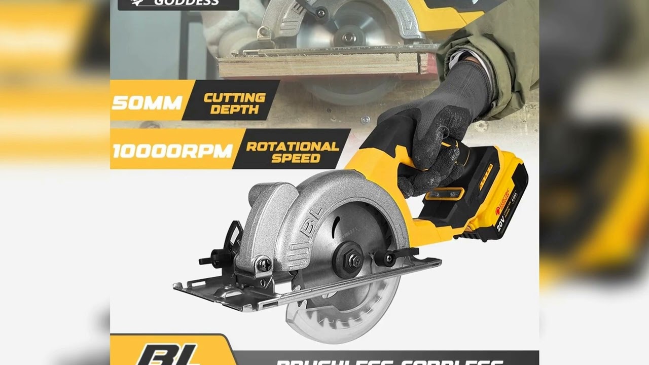 #Electric Goddess 5in Brushless Electric Circular Saw ?For Dewalt 20V Battery ?Cordless 1000W Handh