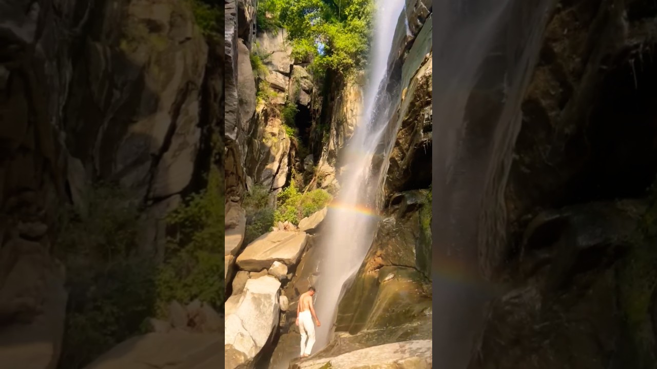 🌈🌊The best  waterfall swat valley #hiking #nature #music #travel #swatvalley #sultaneroom #love 2025