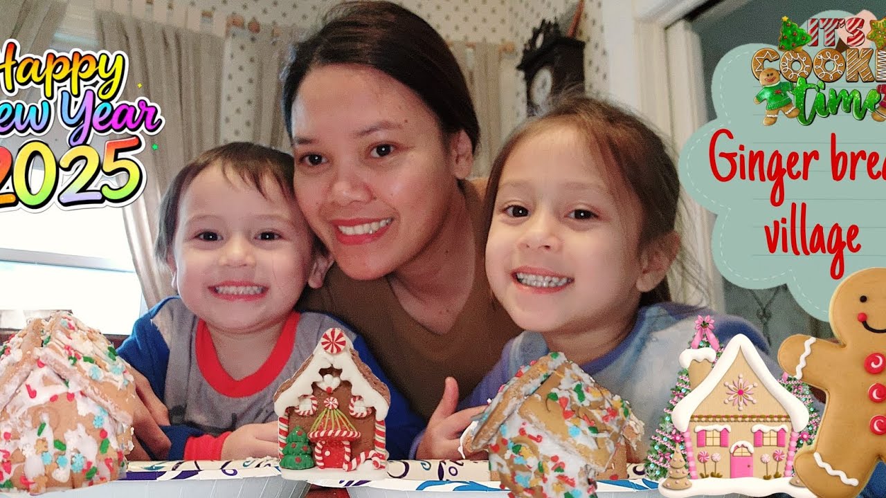 Making gingerbread houses  | New Years Day 2025 🎆