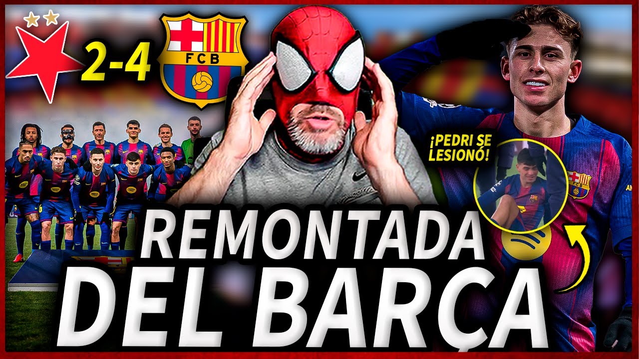 🤯&iexcl;EL BAR&Ccedil;A REMONTA 2-4 CONTRA EL SLAVIA PRAGA con DOBLETE ESPECTACULAR de FERM&Iacute;N!