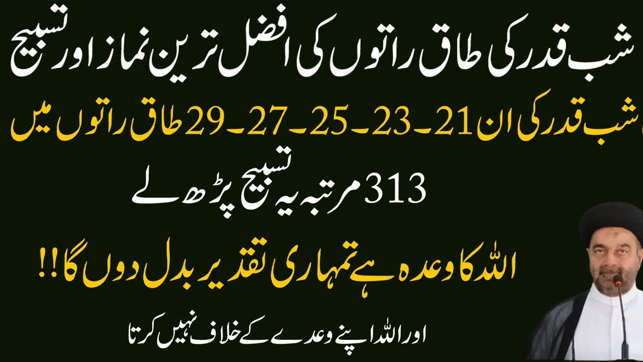 LailatulQadarKAmaal | Amaal Shab 21.23 ۔.25 27 . 29 | Maulana Ali Naqvi