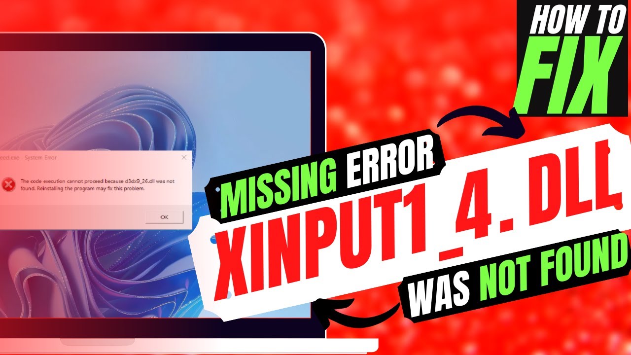 ✅ How to Fix Xinput1_4.dll Missing from computer/Not found❌ Error 💻 Windows 10/11/7 💻 32/64Bit