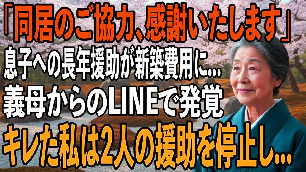 息子夫婦と義家族の新築の同居を義母のSNSで知った私…長年援助してきたお金が”義家族との同居費用”と知り、激怒した私は即座に援助を停止→1ヶ月後、2人は凍りつく【シニアライフ】【60代以上の方へ】