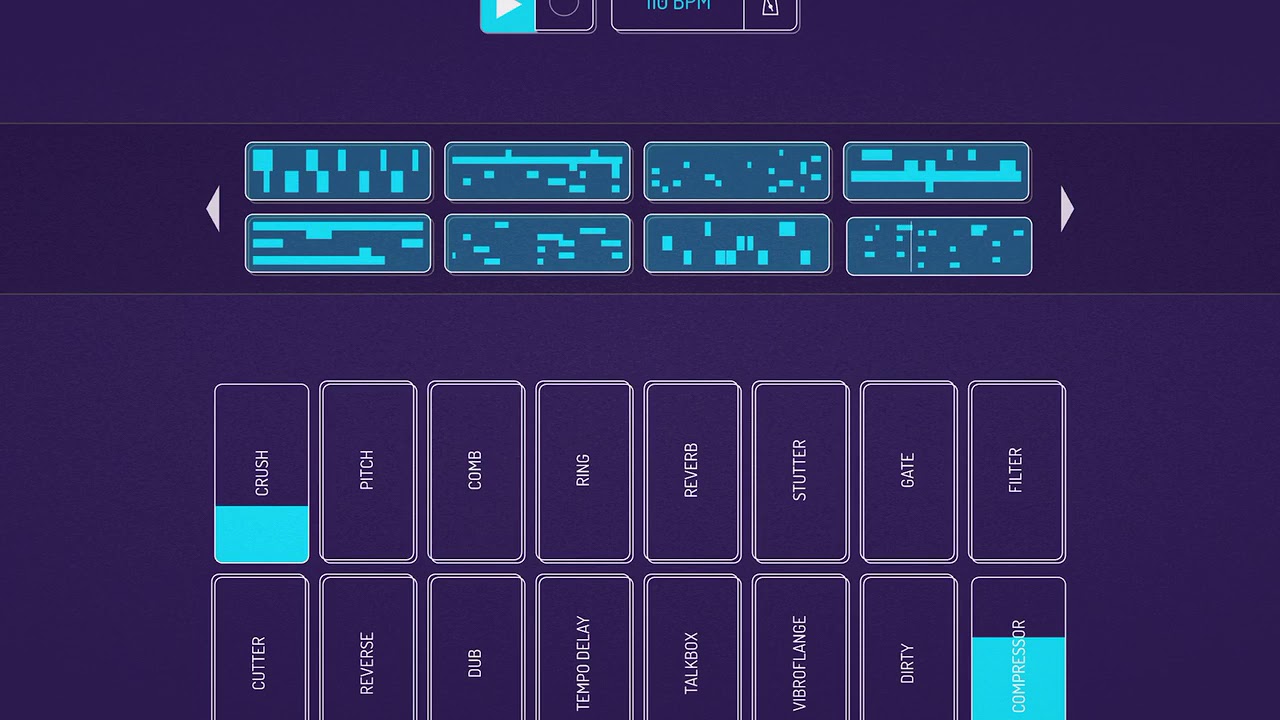 Fractal Bits iOS app sampled into Koala. 5 minutes from Bits to beats.