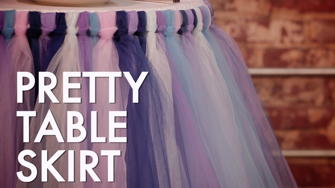 How To Make a No-Sew Tutu Table Skirt | HGTV