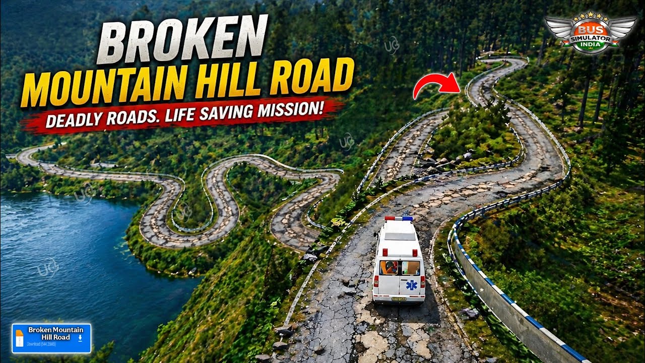 Map Mod Bussid 4.4.1 - New Released Broken Mountain Hill Road Map Mod For Bus Simulator Indonesia |