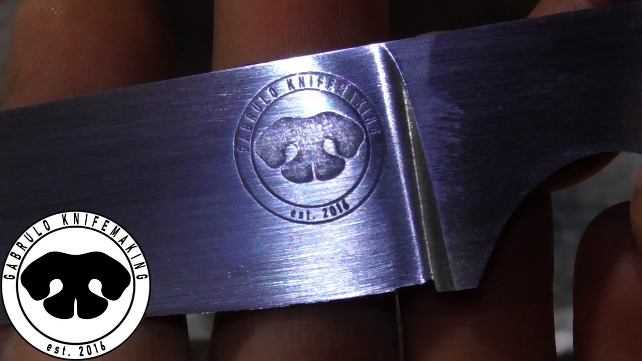 HOW TO Electro Etching Logo on Knives