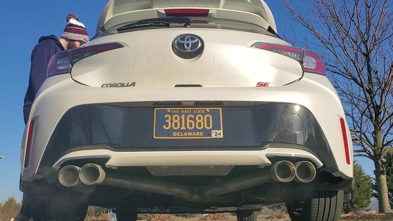 2019 toyota corolla straight pipe cold start and rev