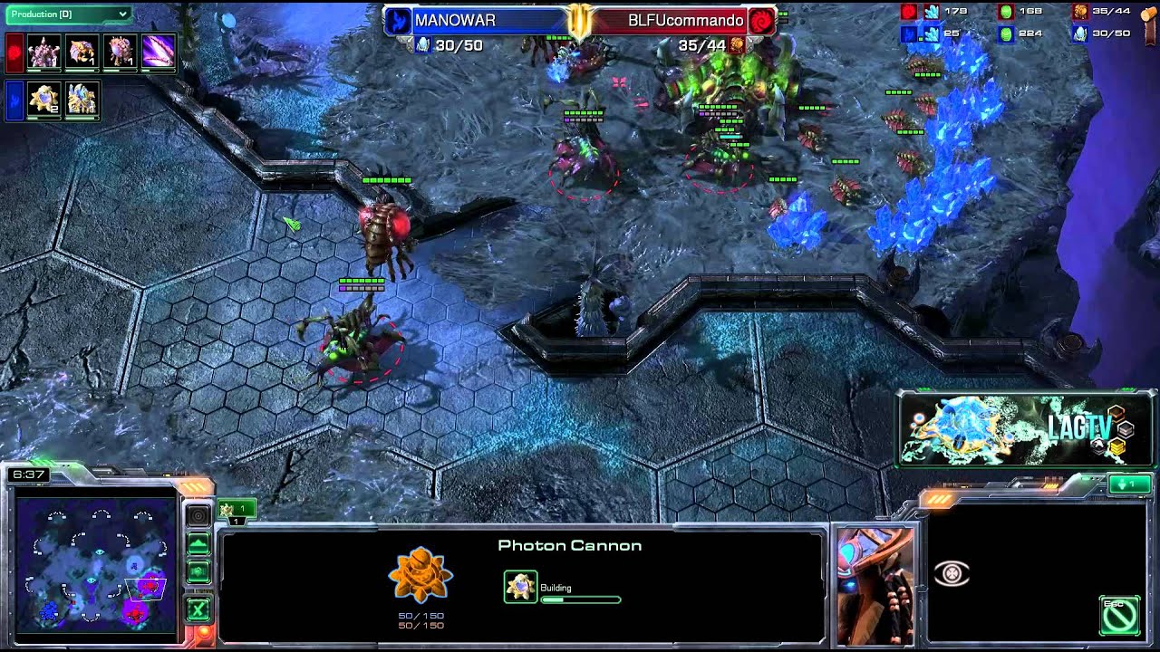 MANOWAR﻿ (P) VS BLFUcommando  -- Starcraft 2 [LAGTV]