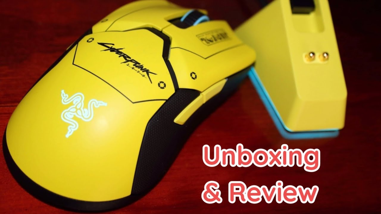 Razer Viper Ultimate Cyberpunk 2077 Mouse Unboxing and Review by Newb Daddy