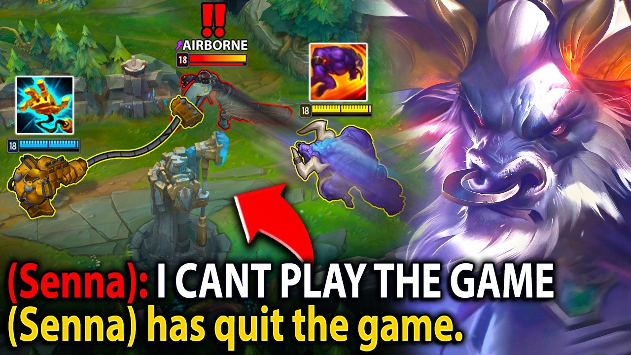 The most BROKEN bot lane in League of Legends... (SENNA COULDN'T PLAY)