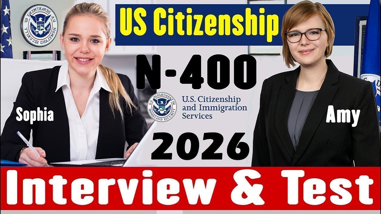 Собеседование на получение гражданства США в 2026 году || Собеседование и тест N-400 по натурализ...