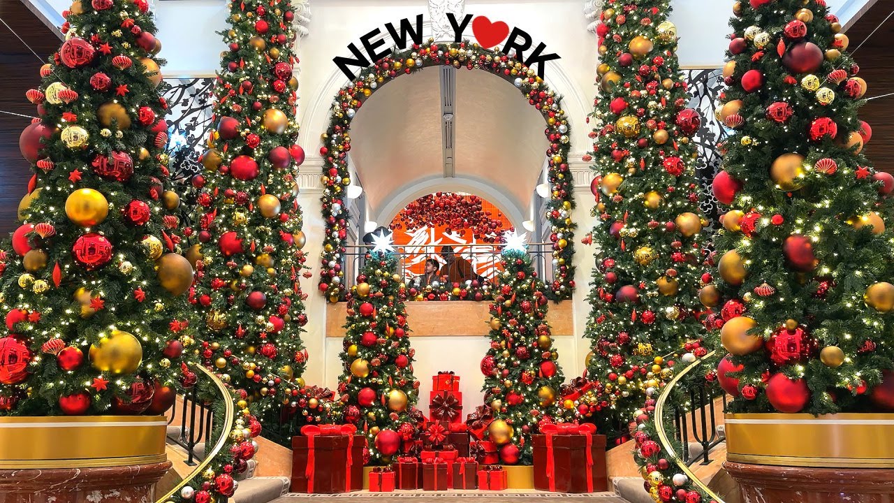 [4K]🇺🇸Рождество в Нью-Йорке 2025🎄✨ | 5-я улица и Мэдисон-авеню | Отель Peninsula, Ralph Lauren🎁